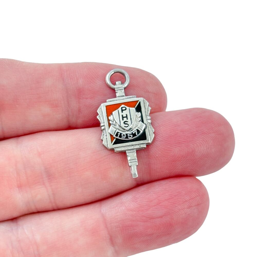 Vintage Sterling Silver 925 PHS 1957 Key Charm